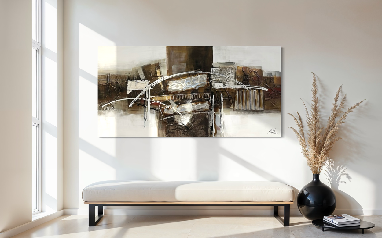 Een abstract schilderij