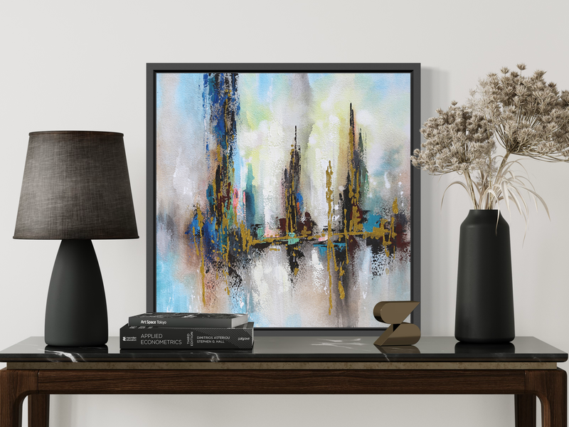 Een abstract schilderij