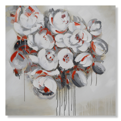Een schilderij met rozen