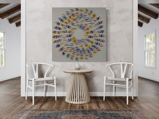 Een collage met plexiglas