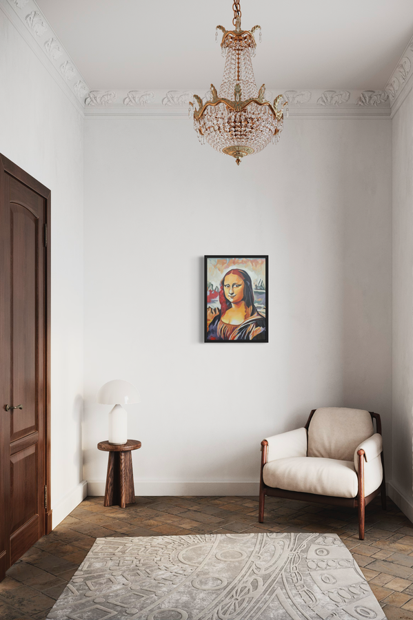 Een schilderij van de Mona Lisa
