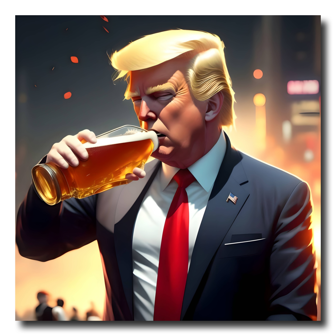 En tavla med Trump