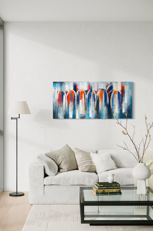 Een abstract schilderij