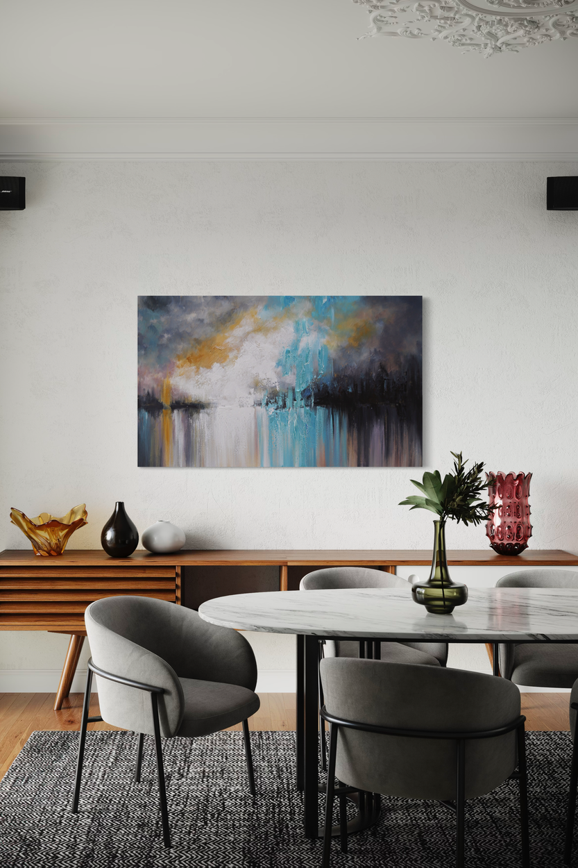 Een abstract schilderij
