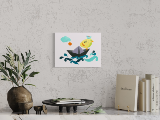 Een prachtig schilderij met een speels motief.
