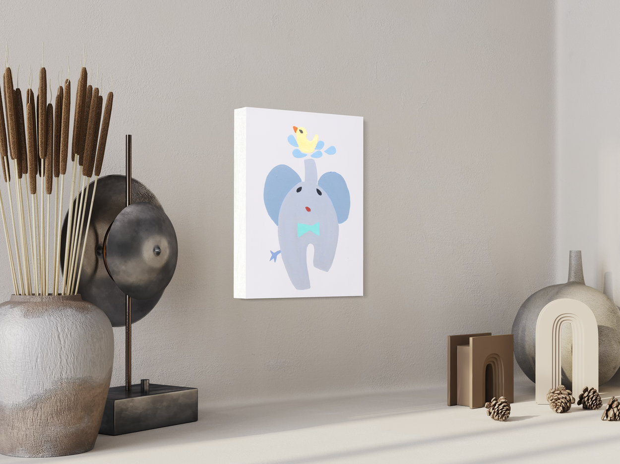 Een prachtig schilderij met een speels motief.