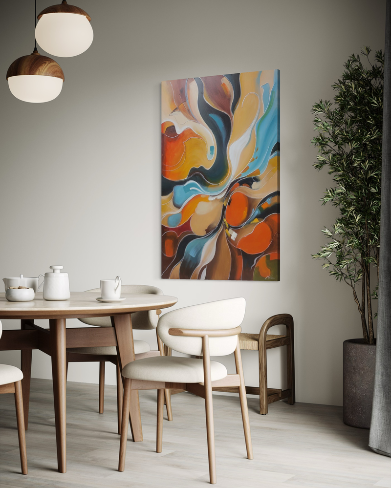 Een abstract schilderij