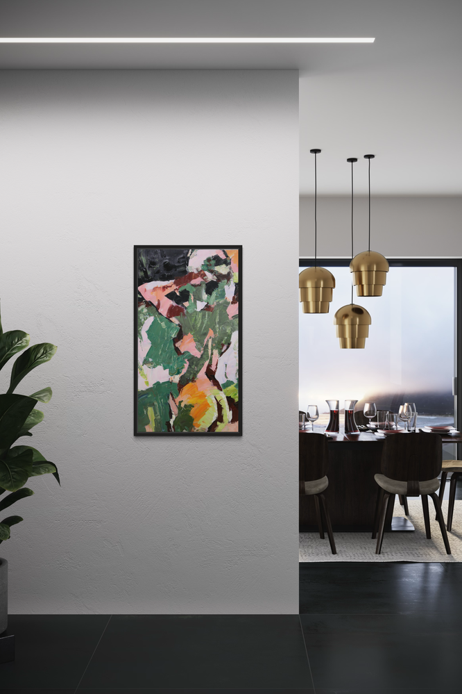 Een schilderij van een vrouw