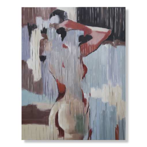 Een schilderij van een vrouw