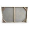 Achterzijde schilderij, canvas over houten frame.