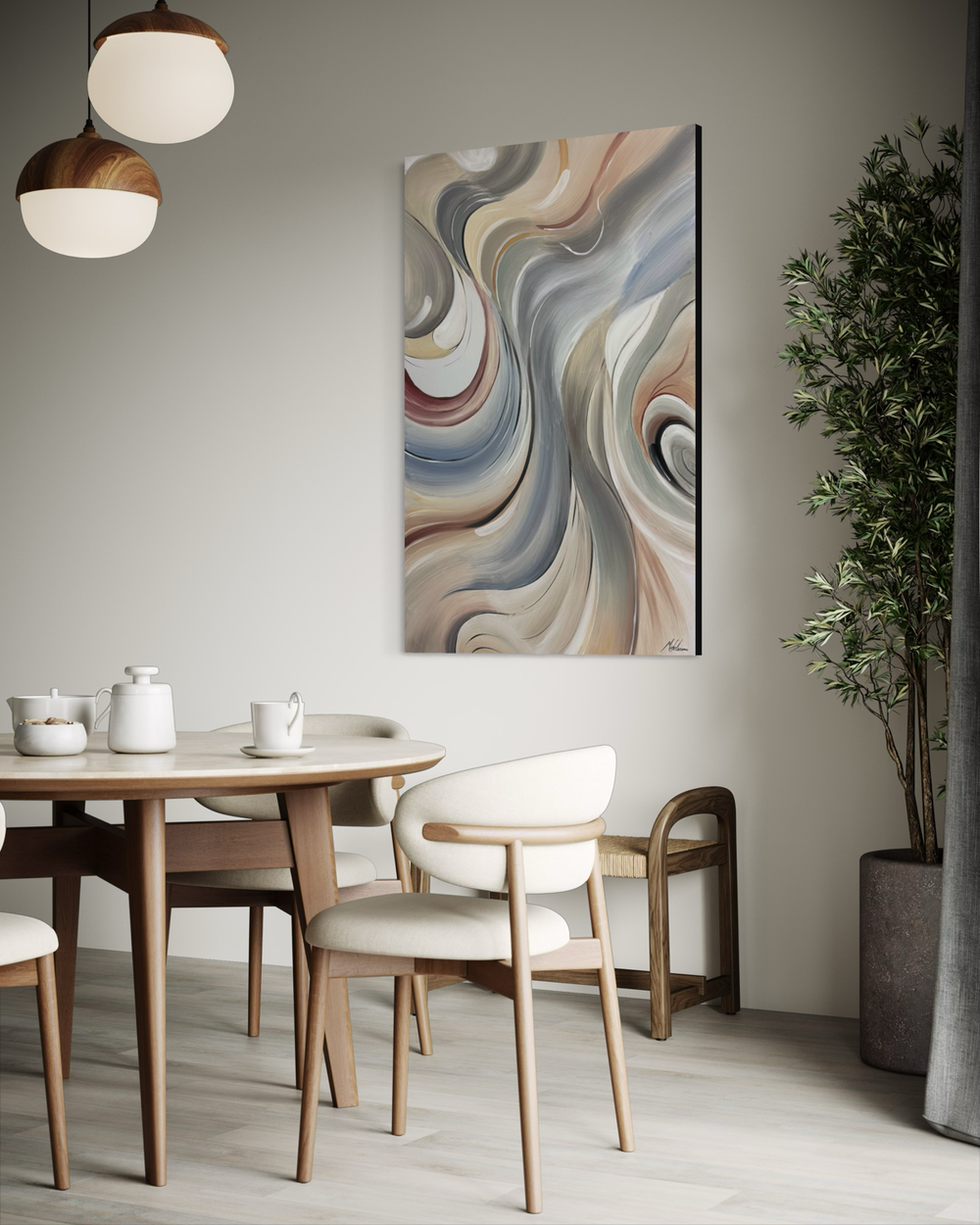 Een abstract schilderij