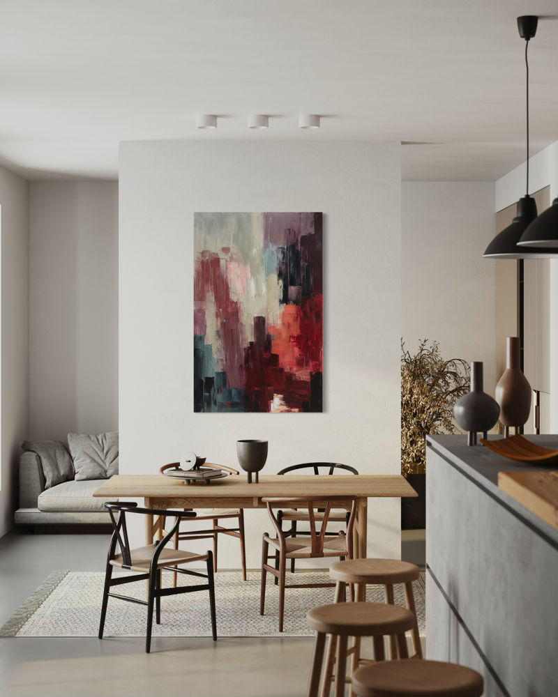 Een abstract schilderij