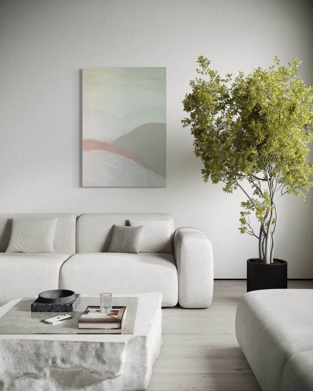 Een abstract schilderij