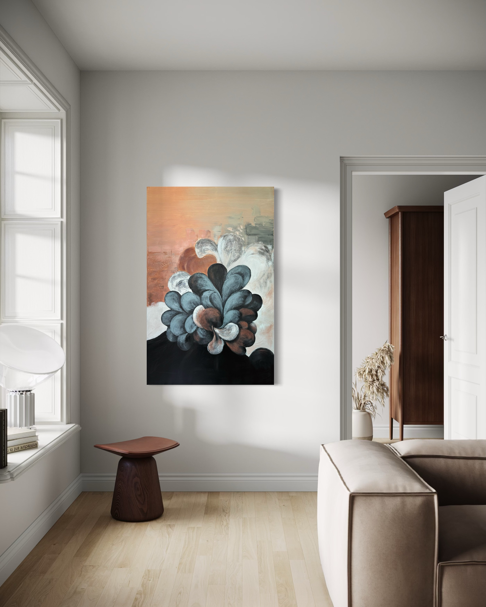 Een abstract schilderij