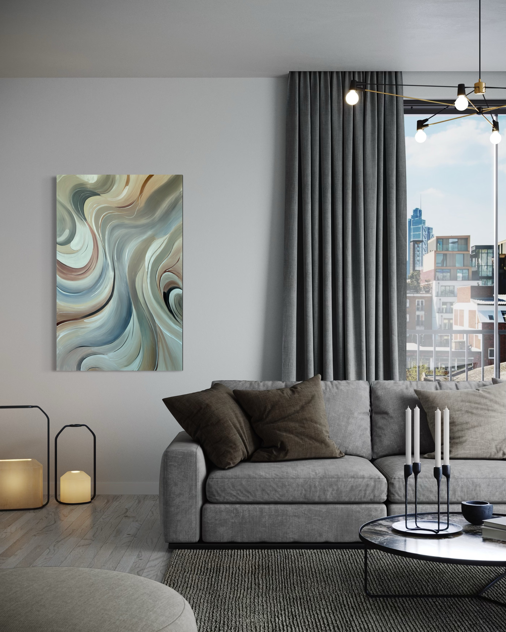 Een abstract schilderij