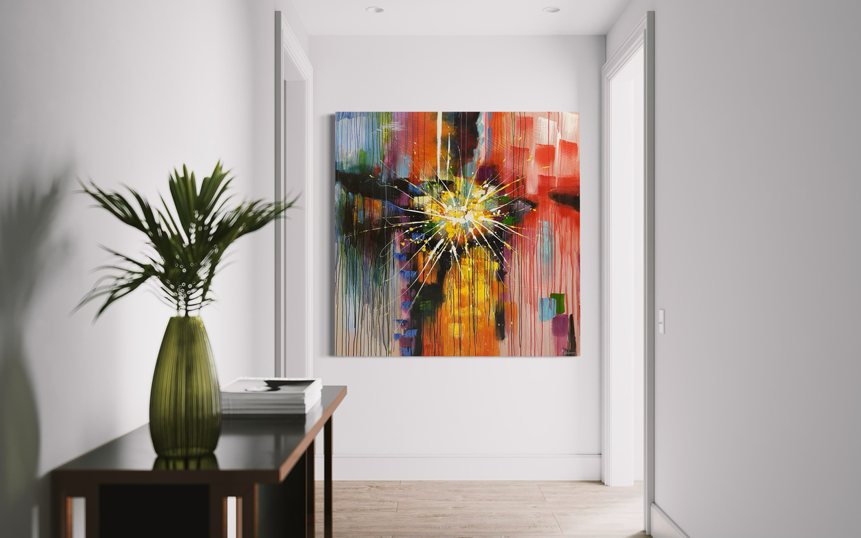 Een abstract schilderij