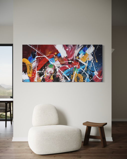 Een abstract schilderij