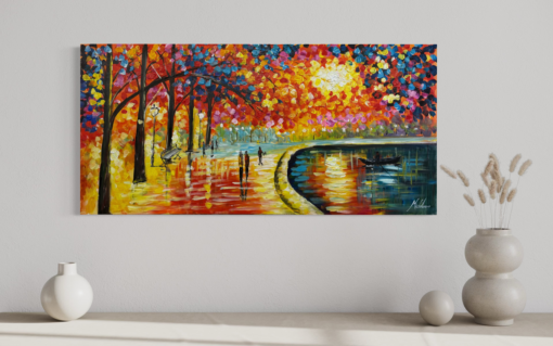 Een kleurrijk schilderij
