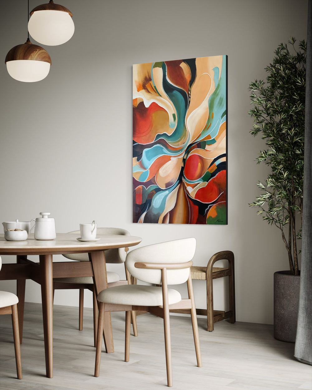 Een abstract schilderij