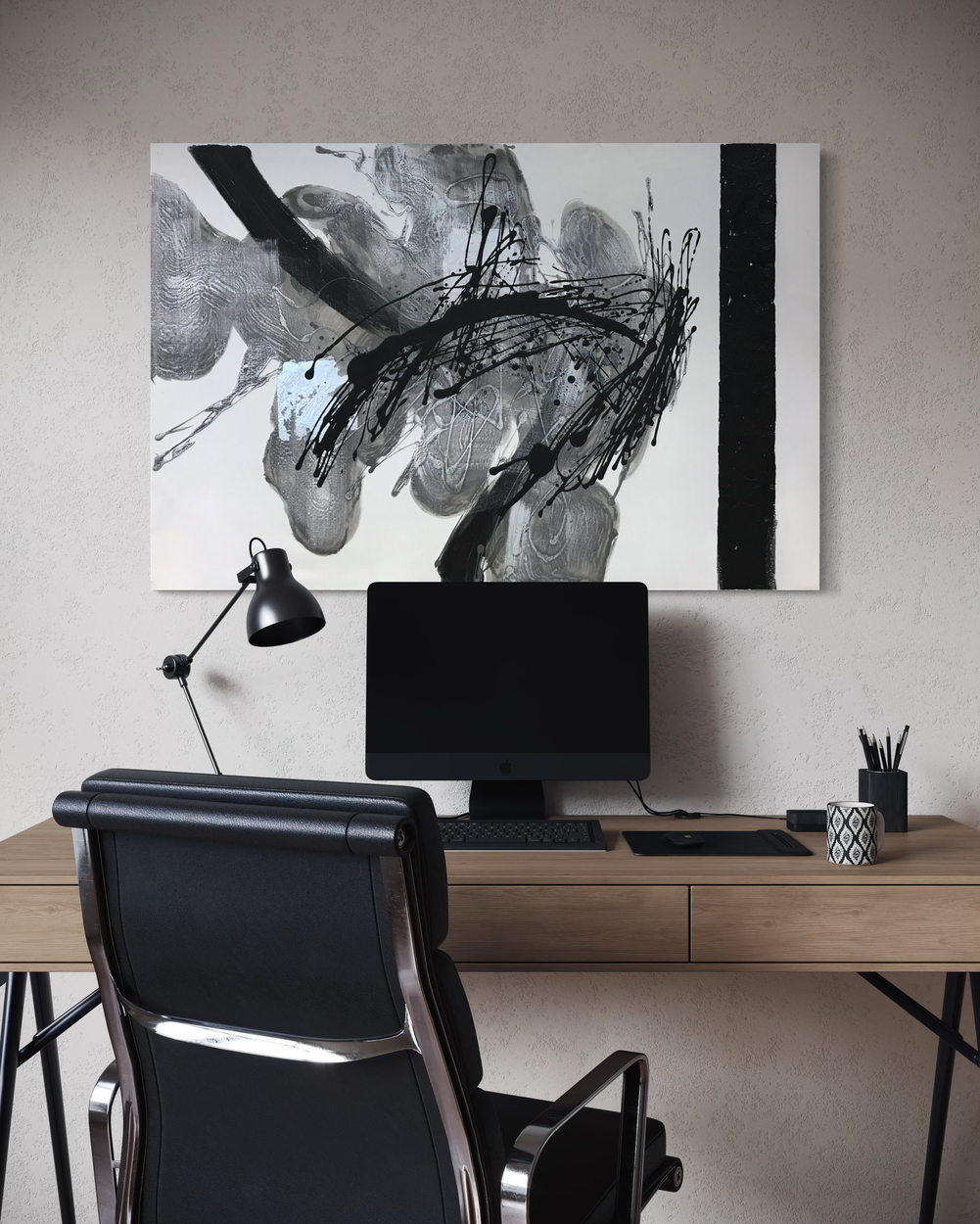 Een abstract schilderij