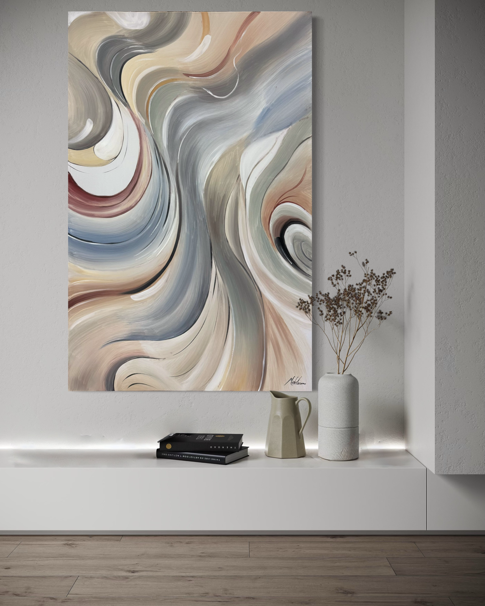 Een abstract schilderij