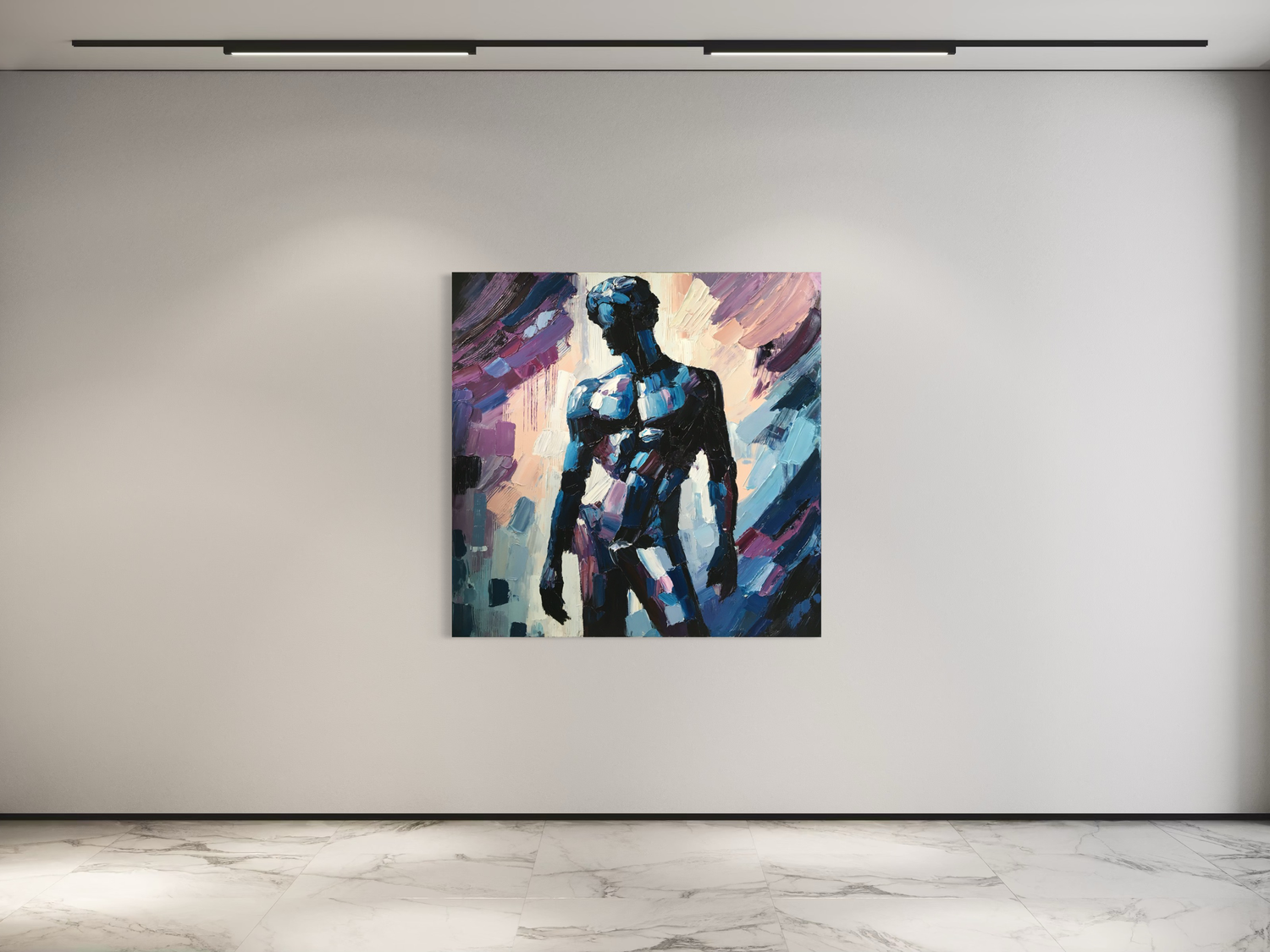 Een schilderij in impastotechniek van Il Scimmia - Eros