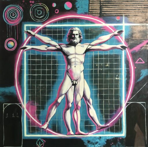 Een schilderij van Il Scimmia, Vitruvian Redux
