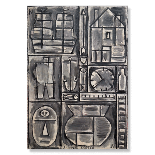 Joaquín Torres-García – Composition (1931), canvasprint op spieraam