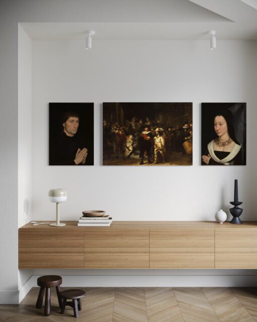 Masters of Light & Legacy – driedelige ophanging zonder zwevende lijst in modern interieur