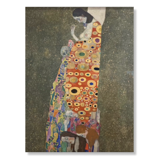Gustav Klimt – Hope, I, 30×40 cm, canvas op houten spielatten (Tijdloze Meesterwerken – hoop)
