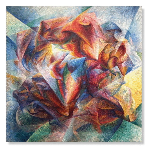 Umberto Boccioni – Dynamism of a Soccer Player (1913), canvasprint op spieraam