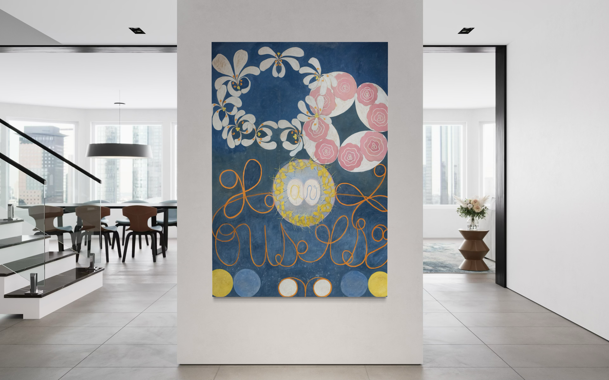 Met The Ten Largest, No. 1 van Hilma af Klint haalt u een iconisch kunstwerk in huis dat kunstgeschiedenis, spirituele symboliek en hedendaagse esthetiek verenigt – een tijdloos statement voor aan de muur.