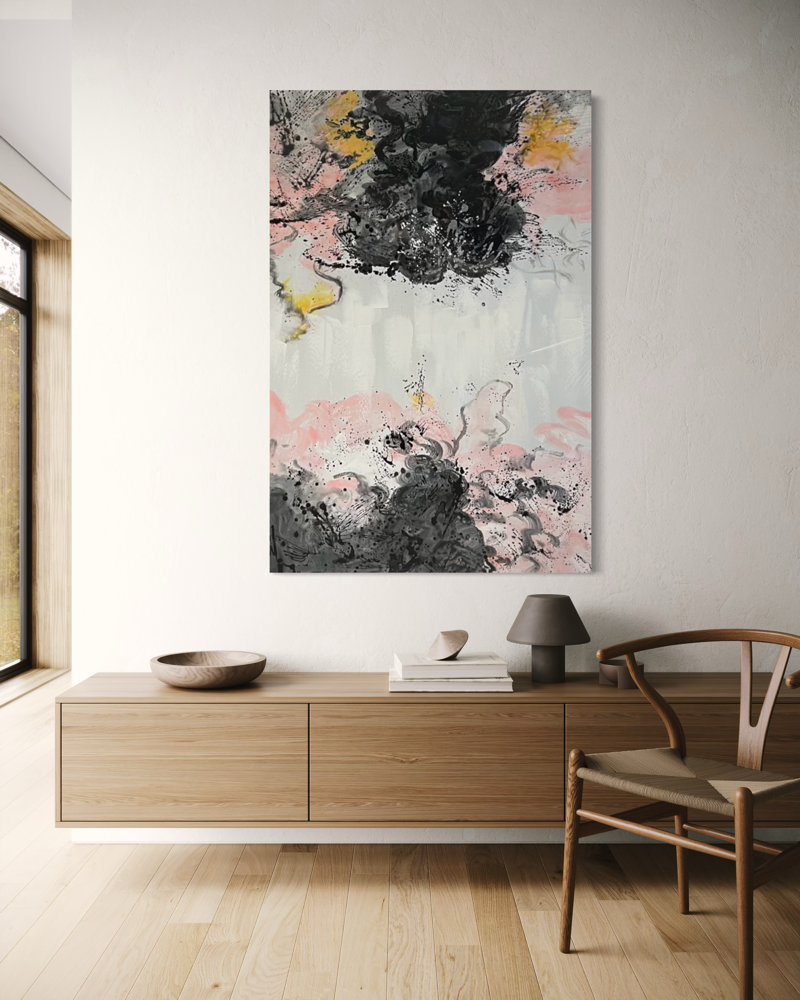 Een abstract schilderij