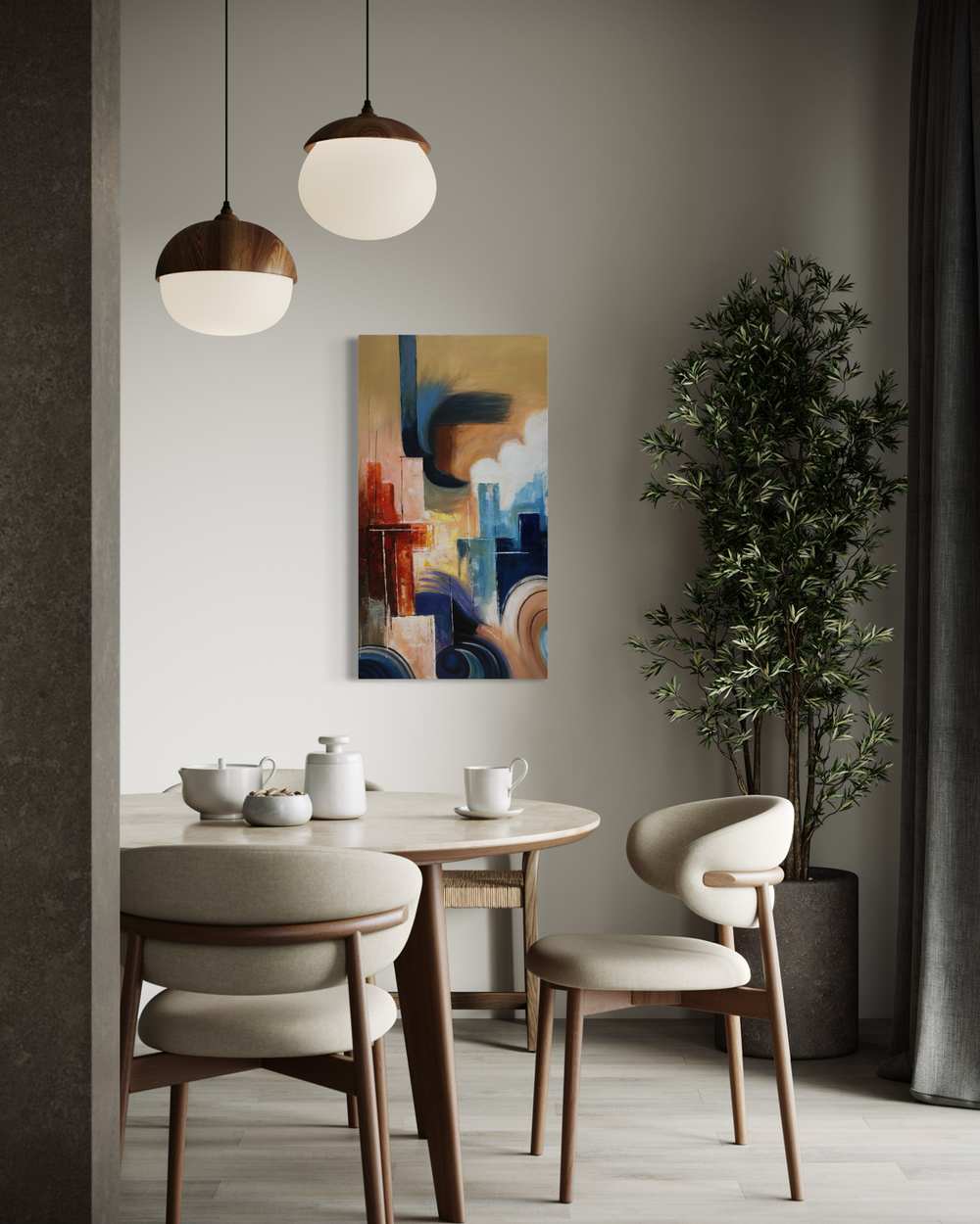 Een abstract schilderij