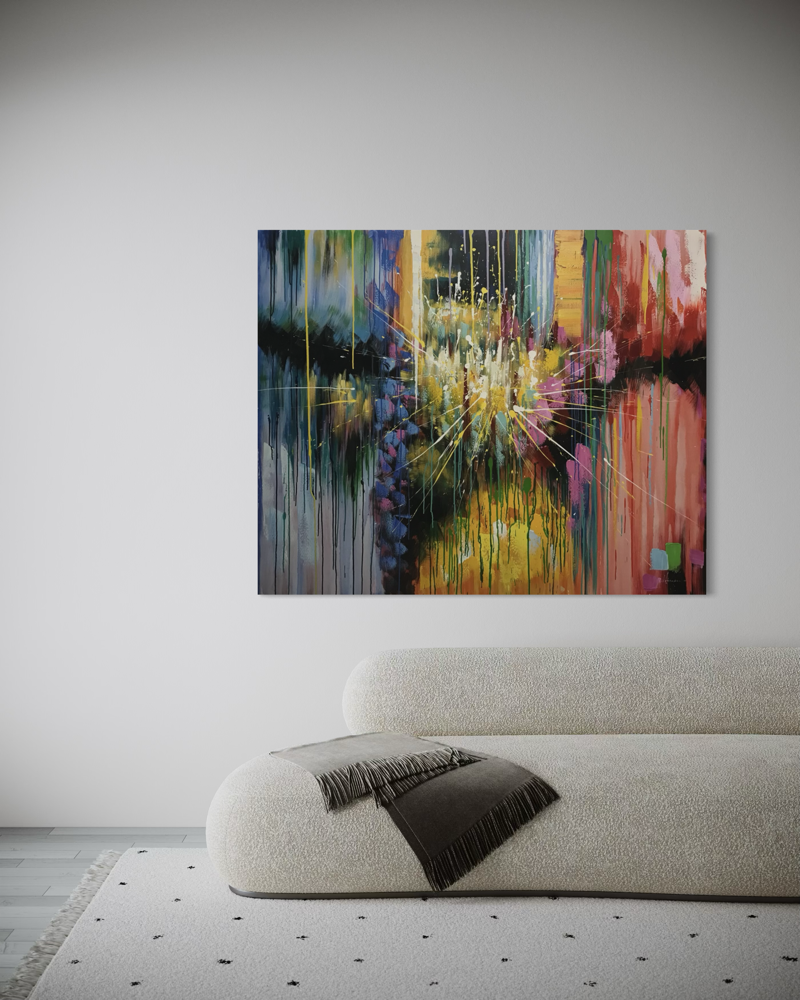 Een abstract schilderij